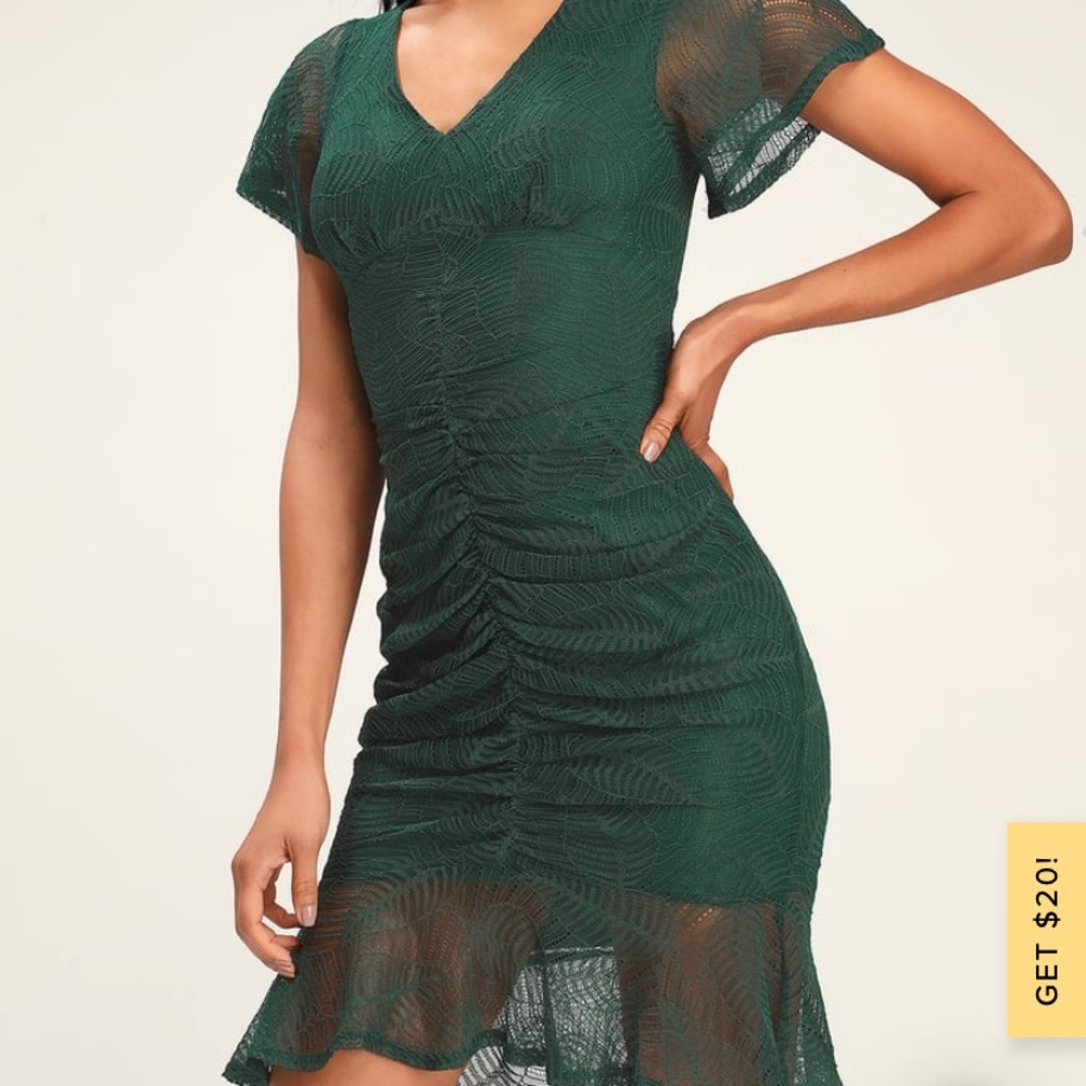 LULUS rouched bodycon dress XL